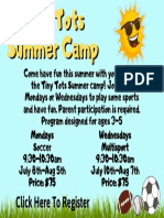 Tiny Tots Summer Registration