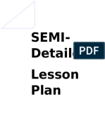 Semi-Detailed Lesson Plan