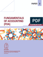 Foundation Paper 2 Fundamentals of Accounting