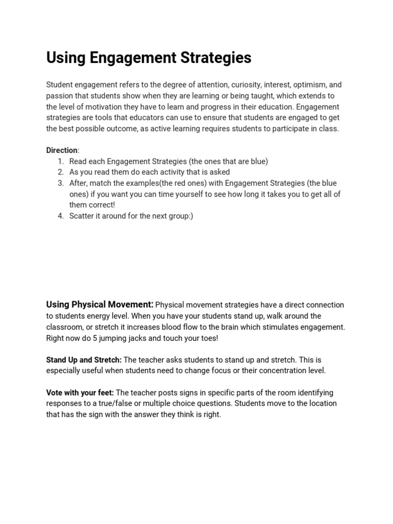 Student Engagement Techniques | PDF | Motivation | Motivational