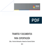 Trámites de Exportacion formato ejemplo en colombia