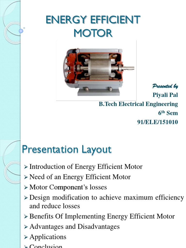 Piyali Pal Energy Efficient Motor | PDF | Electric Motor | Efficient ...