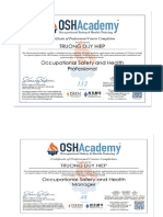 Truong Duy Hiep - HSSE Certificates