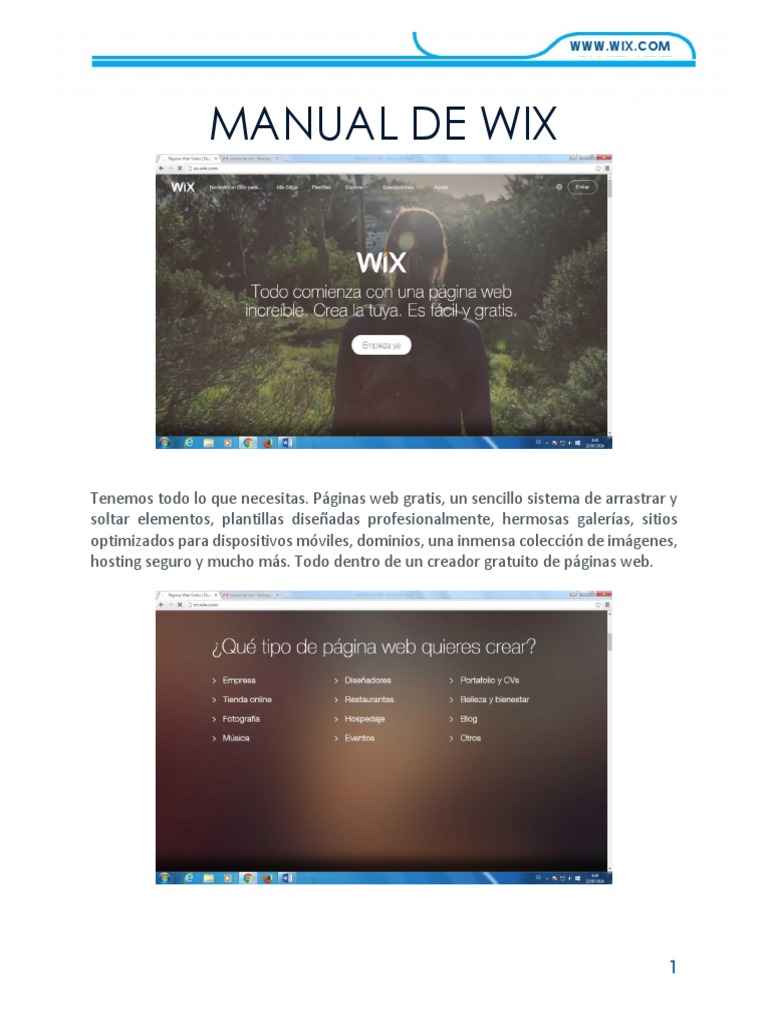 Manual De Wix Pdf Blog Point And Click