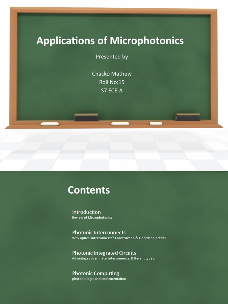 Microphotonics in Optical Interconnects | PDF | Integrated Circuit ...