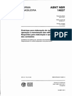 ABNT NBR 14037.2014 - Manual de Operacao Uso e Manutencao Das Edificacoes Conteudo e Recomendacoes para Elaboracao e Apresentacao PDF