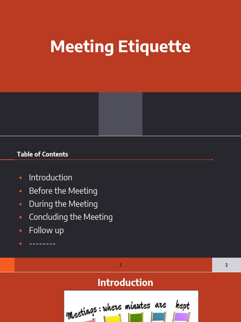 Effective Meeting Etiquette Guide | PDF