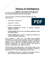 Triarchic Theory of Intelligence