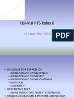 Kisi-kisi PTS kelas 8 Dialogue and English Expressions