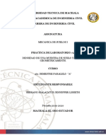 Práctica #4 Densidad de Una Muestra de Suelo Tallada Geometricamente