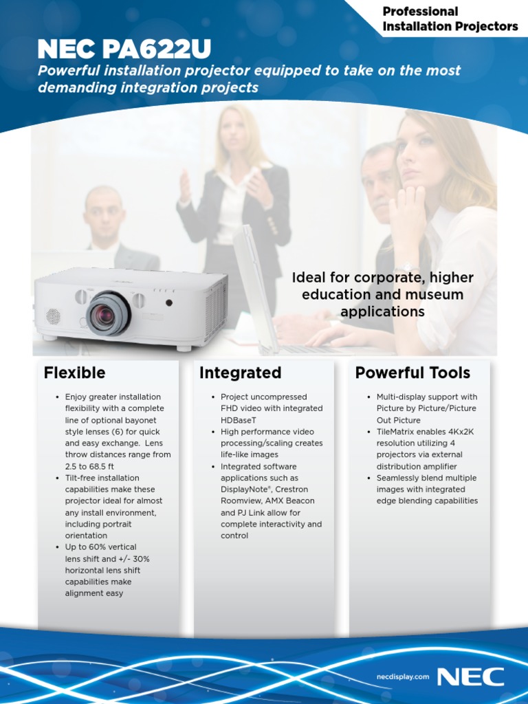 Nec Pa622U: Powerful Installation Projector Equipped To Take On The ...