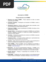 Procedimento de Associação CONIMA 2018