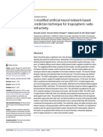 A Modified Artificial Neural Network Based Prediction Technique For Tropospheric Radio Refractivity