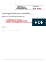 Assignment No. 01 Semester: Spring 2019 CS201: Information Security Total Marks: 20 Due Date