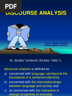 Discourse Analysis: Topics in Applied Linguistics Widhiaistuti@staff - Unnes.ac - Id