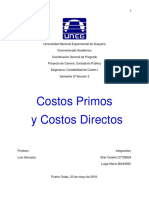 Costos Primos y Costos Directos