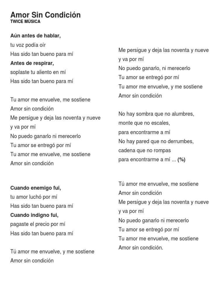 Amor Sin Condicion Twice Musica amor sin condicion twice musica