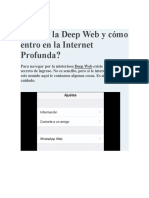 Qué Es La Deep Web y Cómo Entro en La Internet Profunda