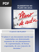ELEMENTOS DO PLANO DE AULA