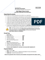 Auto Repairshop License Application