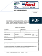 1040FI01 Formulario de Solicitud de Empleo