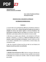 Propostas Partido Socialista Orçamento Câmara Paredes 2011