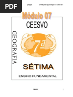 Apostila Ensino Fundamental  CEESVO - Geografia - Módulo 07