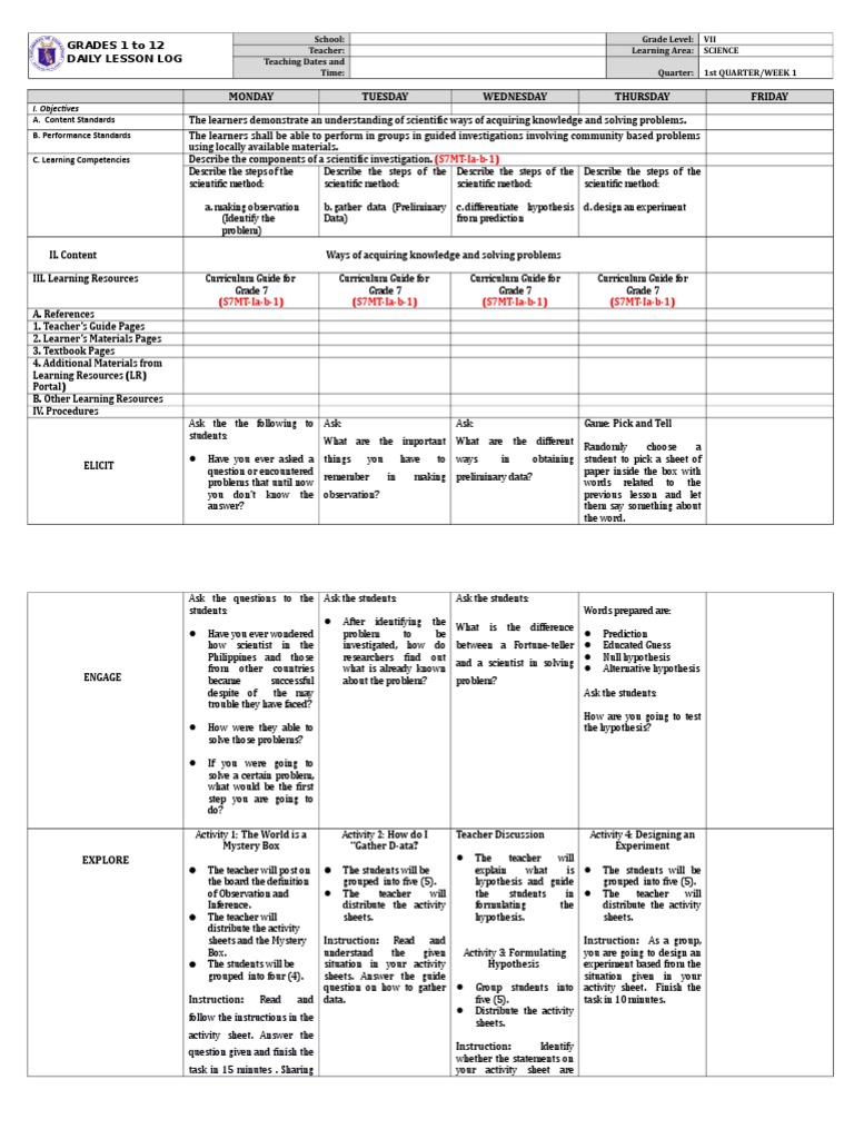 Scientific Method Study Guide for Grade 7 | PDF | Hypothesis ...