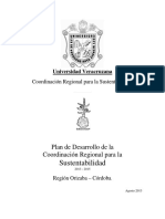 Plan Regional Sustentabilidad Region Orizaba-Córdoba 2013-2016