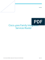 Cisco 4000 Family Integrated Services Router: Data Sheet