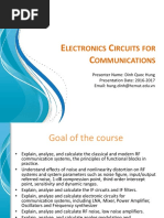 Electronics Circuits For Communications