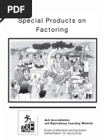 Special Products On Factoring PDF