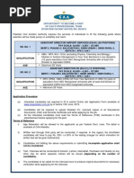 Opportunity To Become A Part of Caa'S Professional Team Situation Vacant Notice No. 08/2019