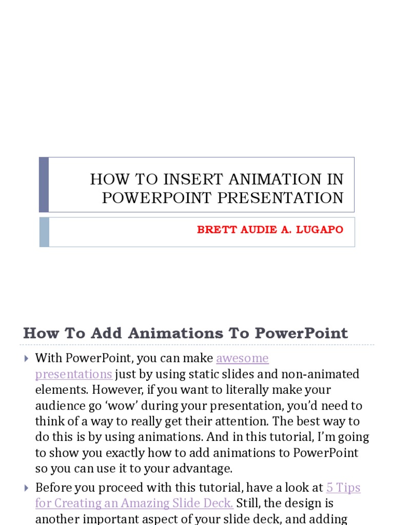 Add Animations to PowerPoint Easily | PDF | Microsoft Power Point ...