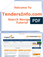 Tenders Info Search Navigation Tutorial