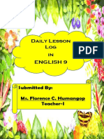 Daily Lesson Log in English 9