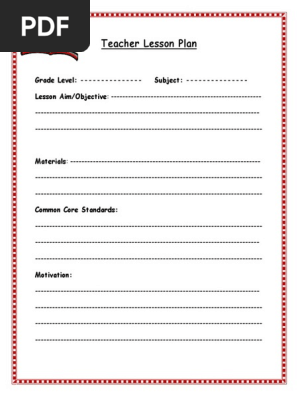 Lesson Plan Template