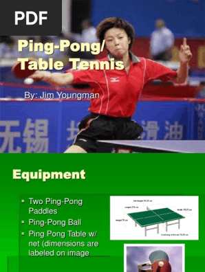 Ping Pong - Table Tennis Power Point Presentation