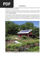 Self Sufficiency