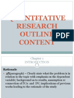 Quantitative Research Outline Content