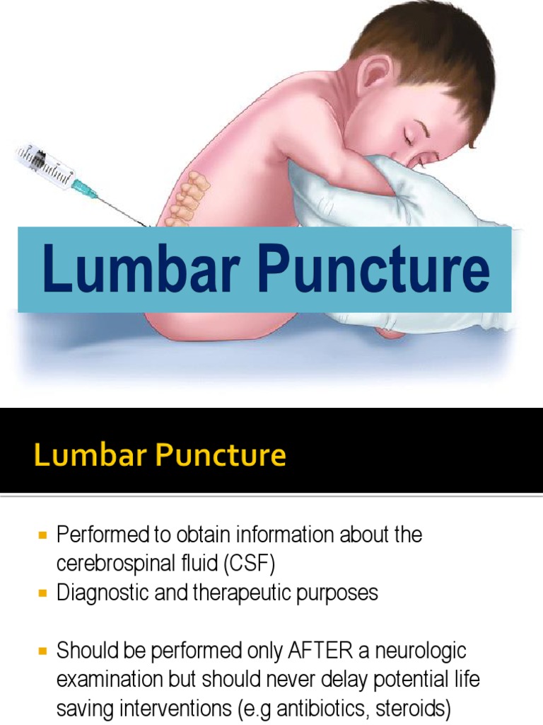 Lumbar Puncture PDF Cerebrospinal Fluid Neurology