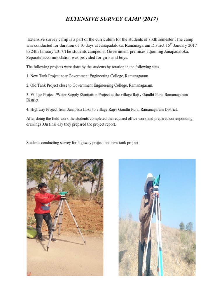 Extensive Survey Camp (2017) | PDF | Science & Mathematics