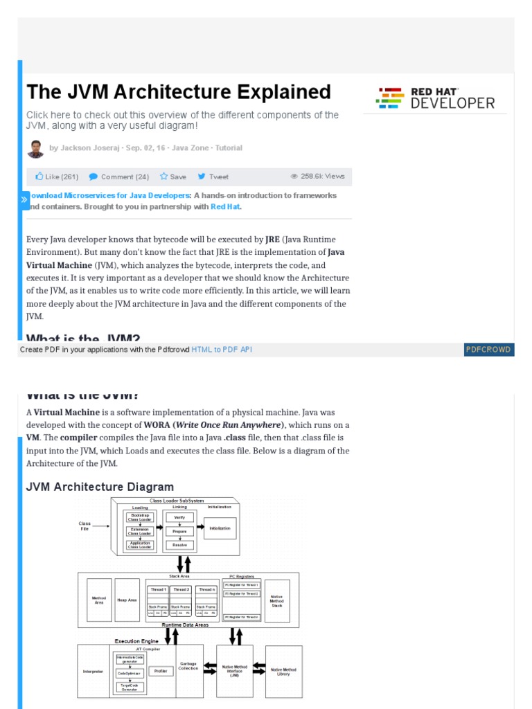 Dzone Com Articles JVM Architecture Explained | PDF | Java Virtual ...