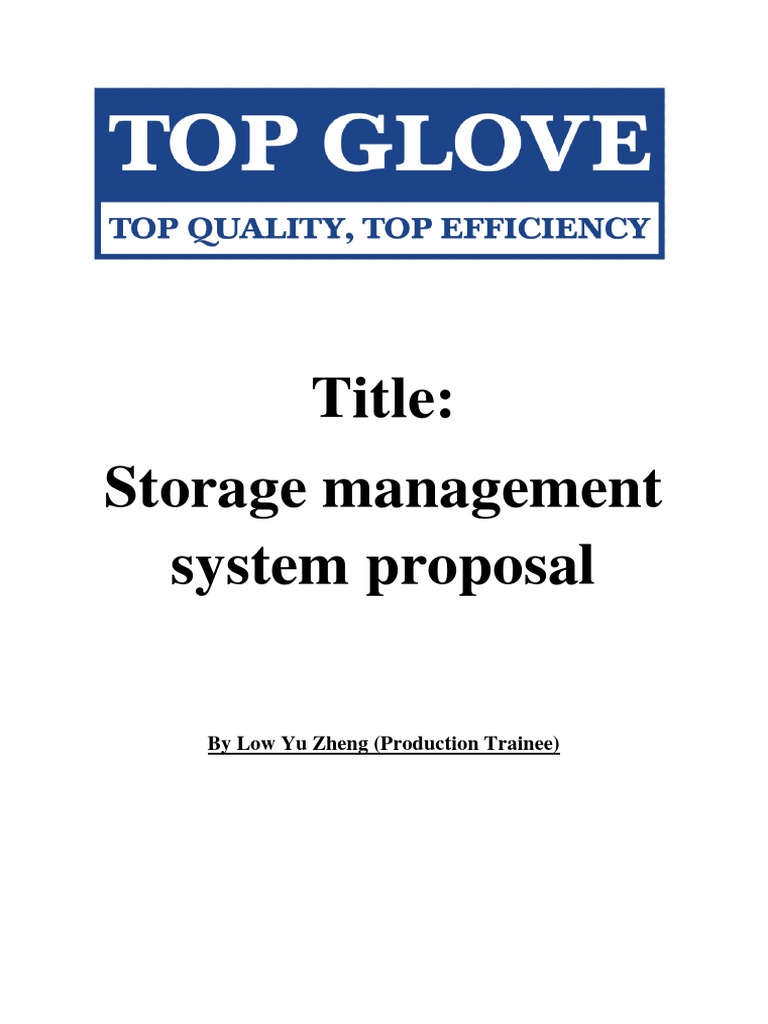 Storage Management System Proposal | PDF | Warehouse | Business