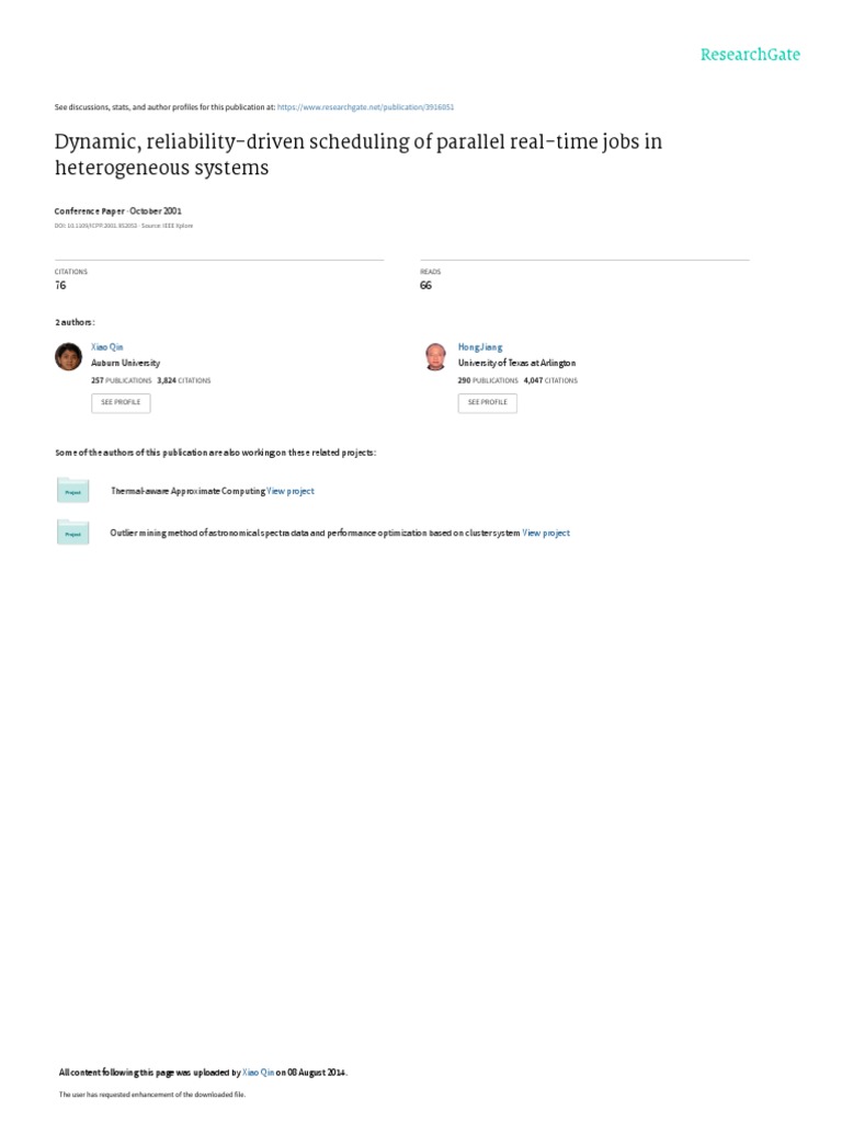 Dynamic Scheduling in Heterogeneous Systems | PDF