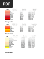 RGB Color Codes and Conversions