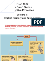 Implicit Memory and False Memory Lecture