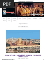 o Governo Mundial e a Grande Tribulação