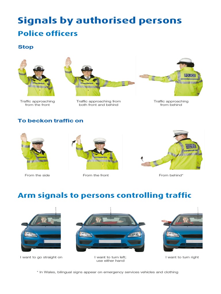 The Highway Code Signals by Authorised Persons | PDF