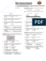 St. Mary's College Tagum pre-finals exam questions